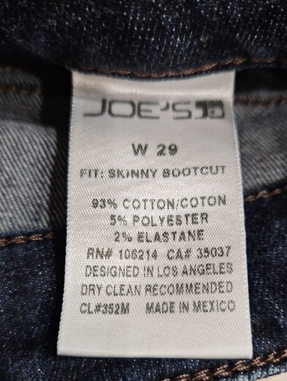 Joe's Jeans Women's Dark Blue Denin. Size 29" Inseam 24" Rise 9" - Picture 2 of 6